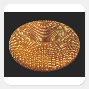 Beautiful Golden Torus Square Sticker