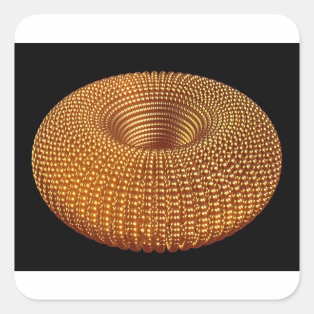 Beautiful Golden Torus Square Sticker (Front)
