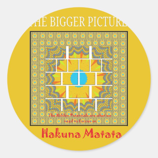 Beautiful golden yellow amazing graphic design   classic round sticker (Front)