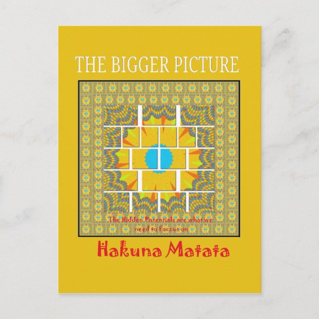 Beautiful golden yellow amazing graphic design   postcard (Front)