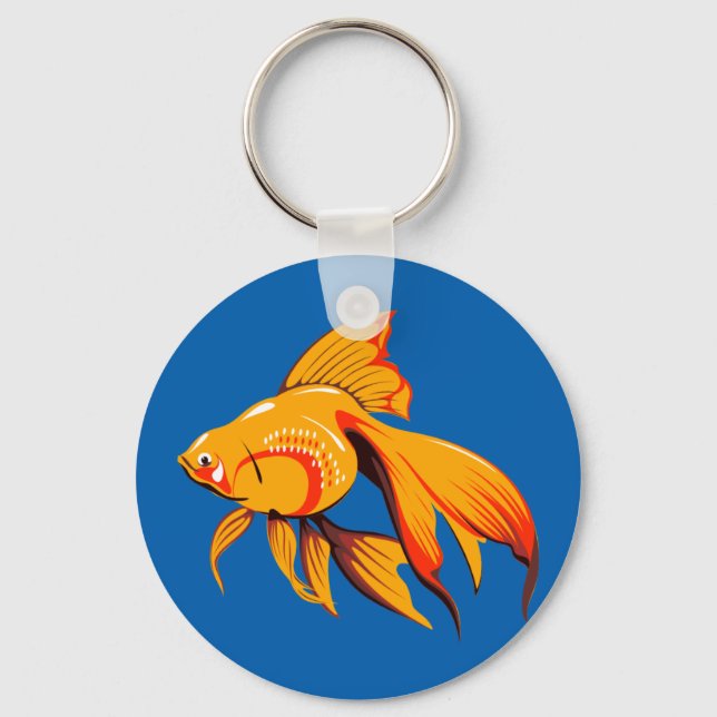 Beautiful Goldfish Key Ring (Front)