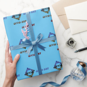 Beautiful  GOOD DAY BROWN BLUE  MANDALA  Wrapping  Paper