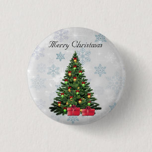 Beautiful, Gorgeous, Sparkly, Pine Tree 3 Cm Round Badge