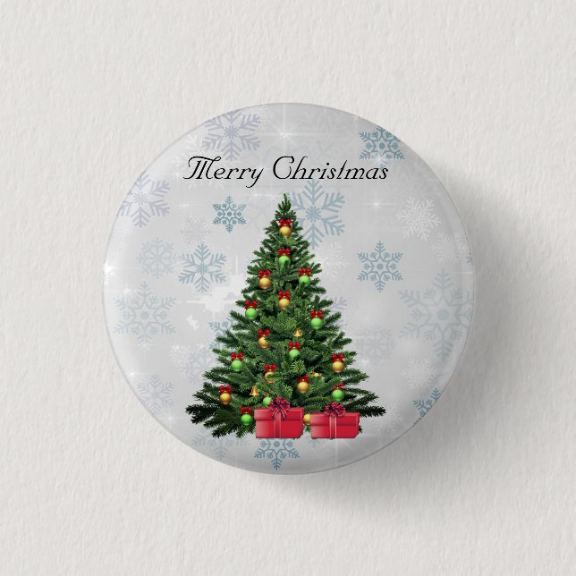 Beautiful, Gorgeous, Sparkly, Pine Tree  3 Cm Round Badge (Front)