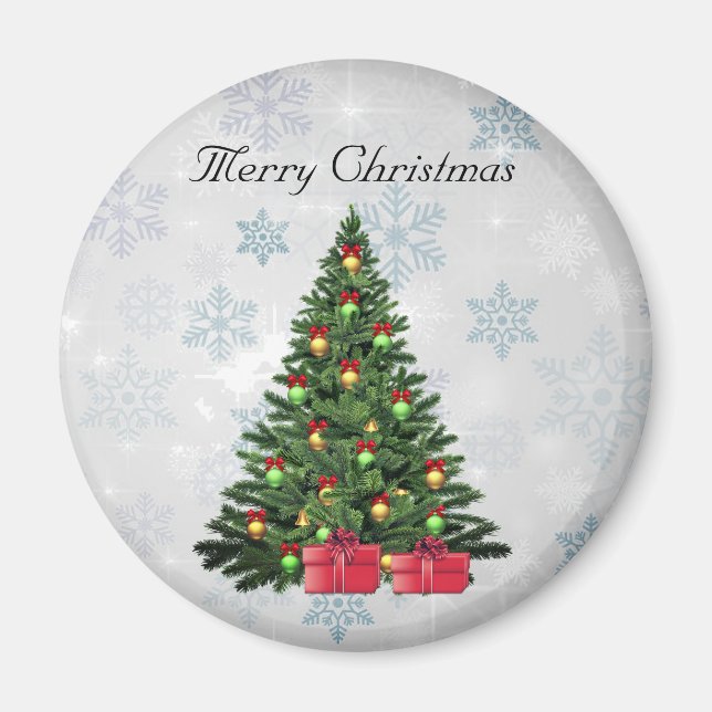 Beautiful, Gorgeous, Sparkly, Pine Tree Magnet (Front)