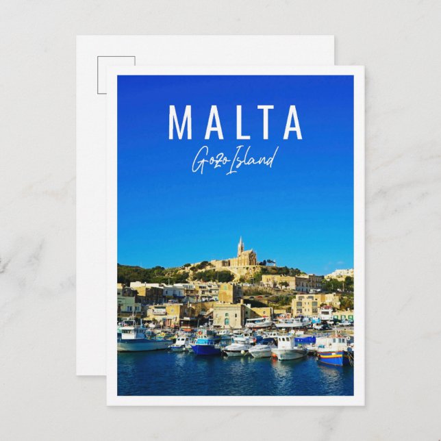 Beautiful Gozo Island Malta Postcard (Front/Back)