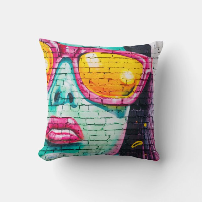 Beautiful Graffiti Cushion (Front)