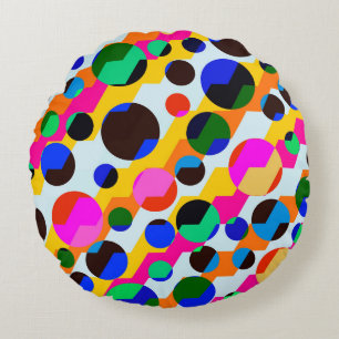 beautiful graffiti grunge texture abstract backgro round cushion