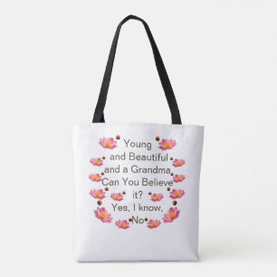Beautiful Grandma Flowers Tote Bag