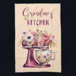 Beautiful Grandma's Kitchen Tea Towel<br><div class="desc">Kitchen Towel
Beautiful Grandma's Kitchen
Home Living
Unique Decor
Customisable Colour</div>