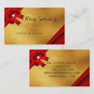 Beautiful Great Amazing Gold With Red Greasy Business Card