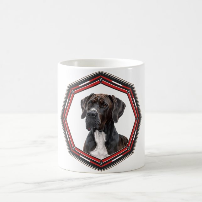 Beautiful Great Dane In A Frame Coffee Mug (Center)