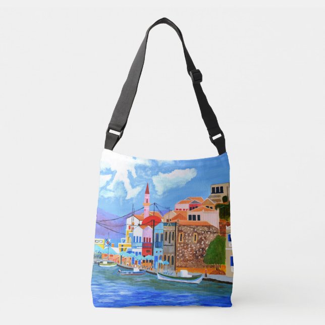 Beautiful Greece Crossbody Bag  (Front)