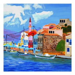 Beautiful Greece Glossy Poster