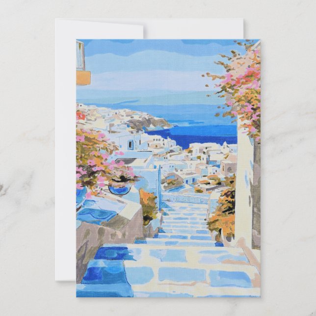 Beautiful Greece invitation card  (Front)