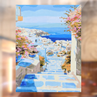 Beautiful Greece Window Cling 