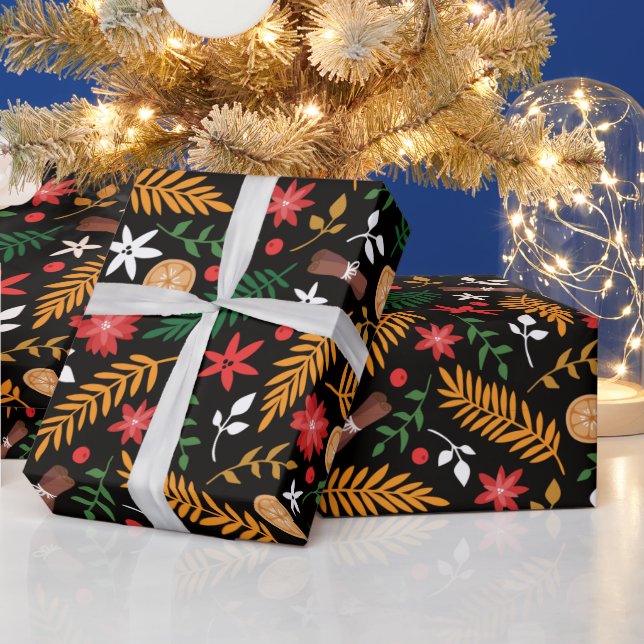 Beautiful green and yellow  pattern for Christmas  Wrapping Paper (Holidays)