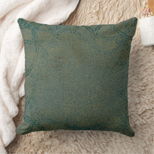 Beautiful Green Celtic Pattern   Throw Pillow