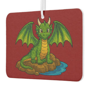 Beautiful green dragon car air freshener