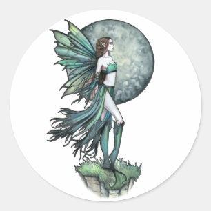 Beautiful Green Fairy Stickers