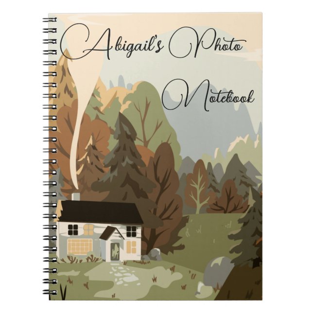 Beautiful Green Forest Photo Notebook  (Front)
