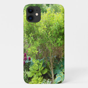 Beautiful Green Garden Landscape with Hostas iPhone 11 Case