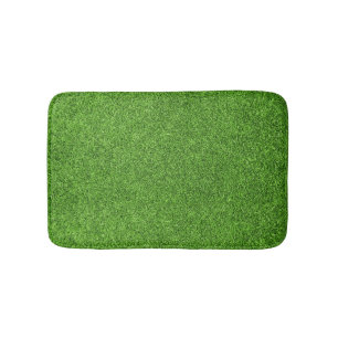 Beautiful green grass texture from golf course bath mat