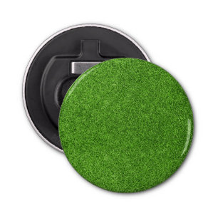 Beautiful green grass texture from golf course bottle opener