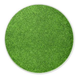 Beautiful green grass texture from golf course ceramic knob