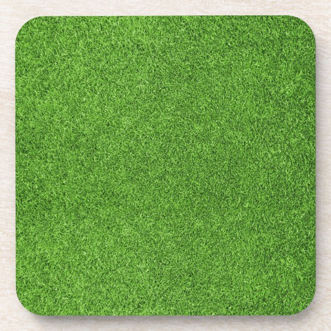 Beautiful green grass texture from golf course coaster (Front)