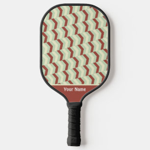 Beautiful Green Herringbone Pro Pickleball Paddle