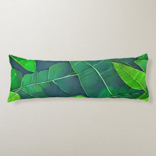 Beautiful Green Leaves Pattern Body Cushion