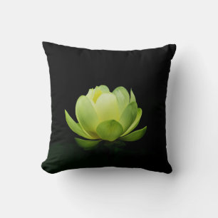 Beautiful Green Lotus , Zen Cushion