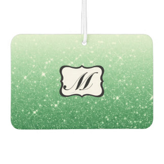 Beautiful Green Monogrammed Car Air Freshener