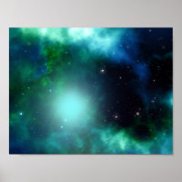 Beautiful Green Nebula filled with Stars