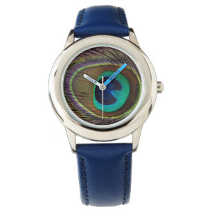 Beautiful Green Peacock Feather Watch