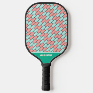 Beautiful Green Pink Brick Pro Pickleball Paddle
