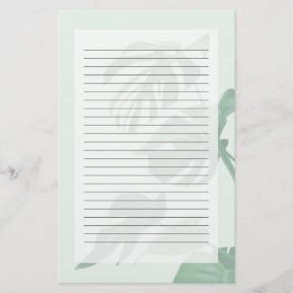 Beautiful Green Plant Stationery 