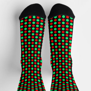 Beautiful Green & Red Christmas Socks