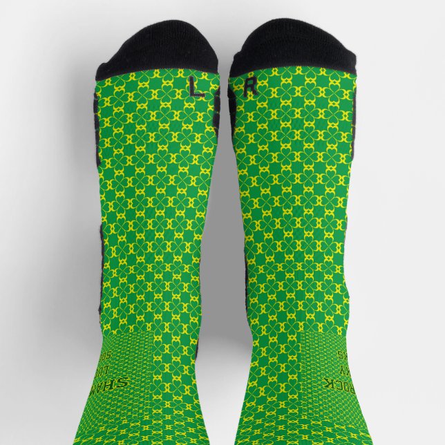 Beautiful green shamrock socks (Top)