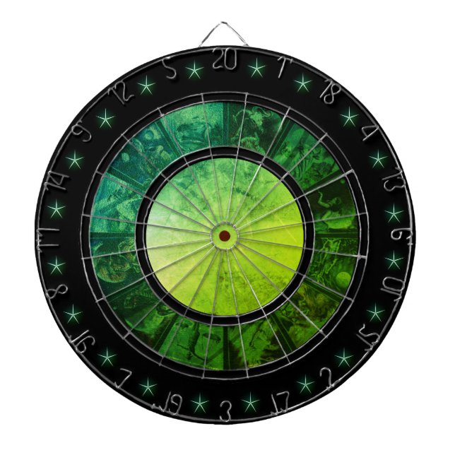 Beautiful Green Wheel Regulation Dartboard (Front)