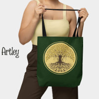 Beautiful Green Yellow Banyan Tree of Life