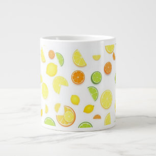 Beautiful Green & Yellow Lemon Large Coffee Mug