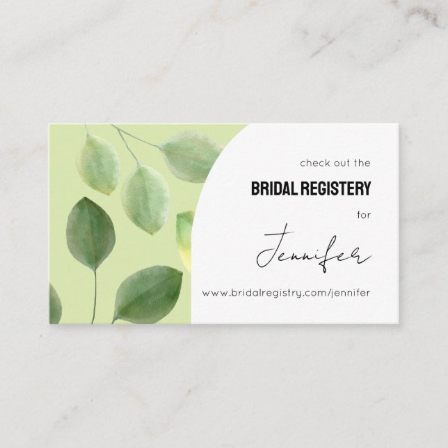 Beautiful greenery eucalyptus leaves invitation  (Front)