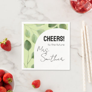 Beautiful greenery eucalyptus leaves invitation  napkin