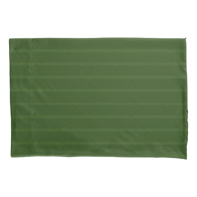 Beautiful Greens Stripe   Pillowcase (Front)