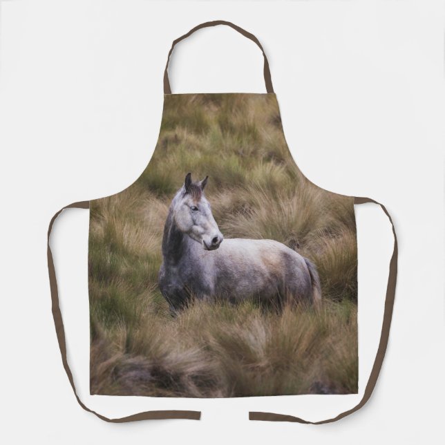 Beautiful Grey Coloured Horse Apron (Front)