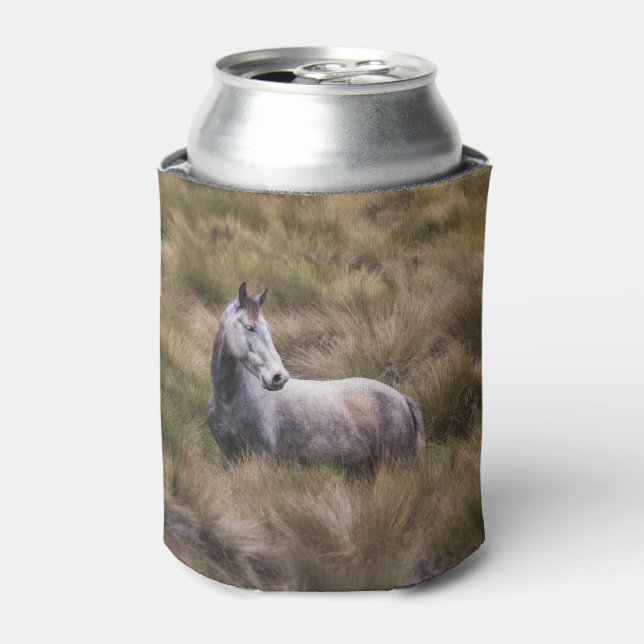 Beautiful Grey Coloured Horse Can Cooler (Can Front)