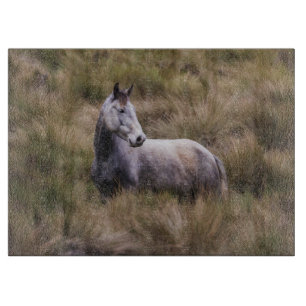 Beautiful Grey Coloured Horse Cutting Board