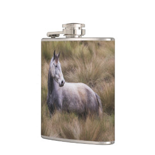 Beautiful Grey Coloured Horse Hip Flask